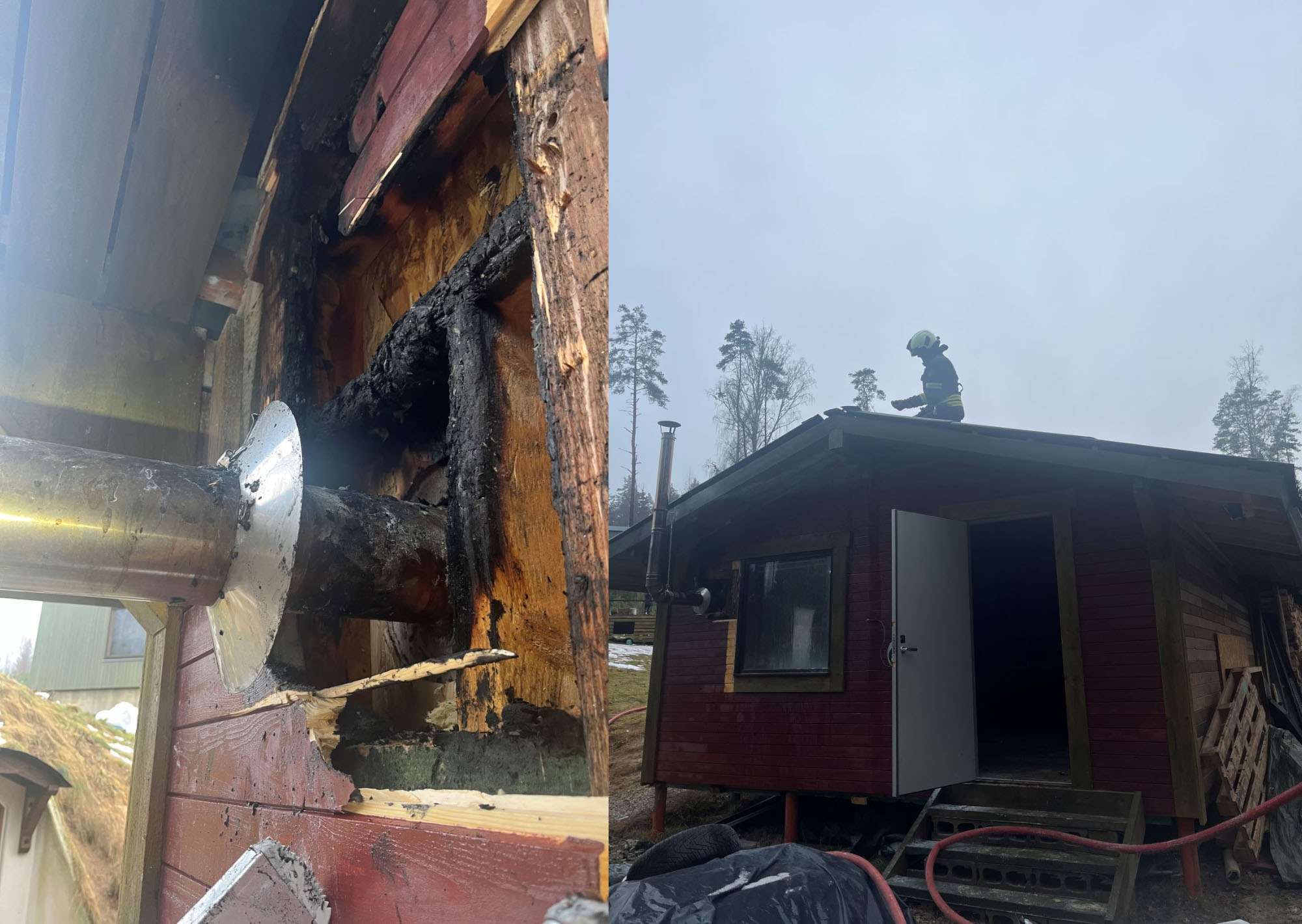 Puidust töökojas süttis kütmise ajal tulekahju